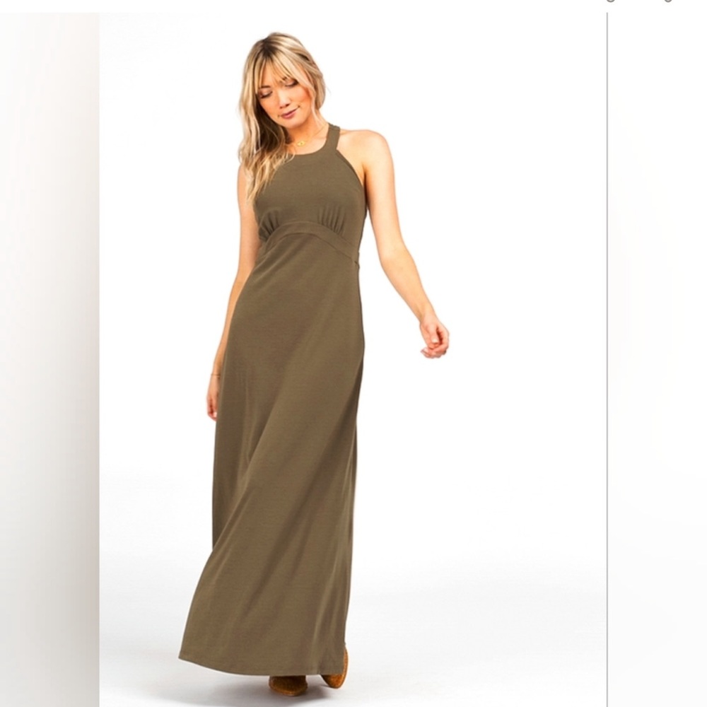 New With tags Prana olive green Calexico Maxi Dress size X-Small